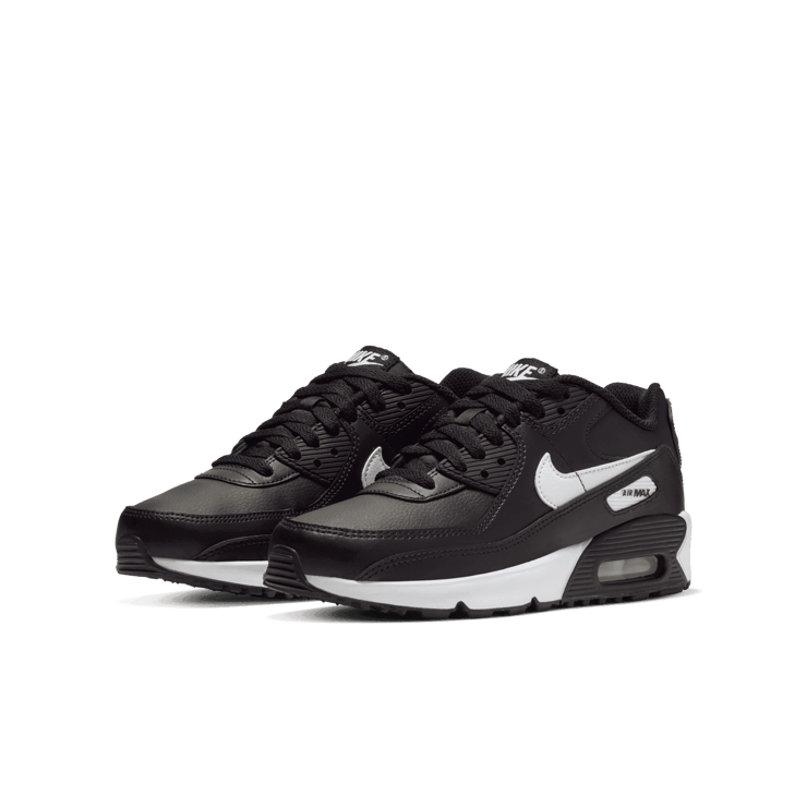 Nike Air Max 90 GS 'Black White' Angle 2