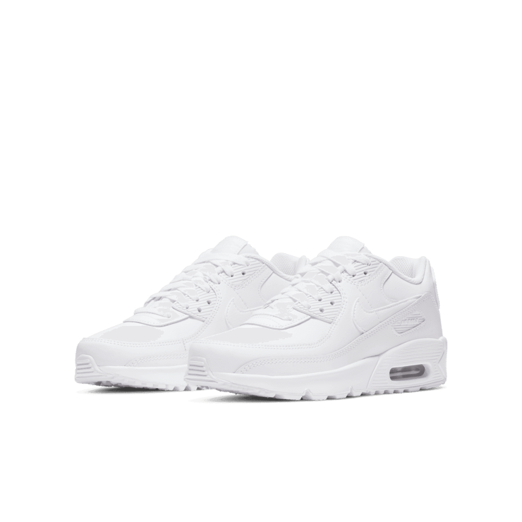 Nike Air Max 90 Leather GS 'White' Angle 2