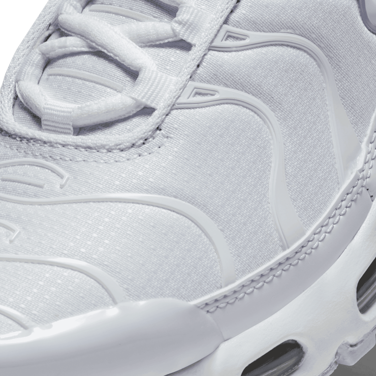 Nike Air Max Plus GS 'White Metallic Silver' Angle 5