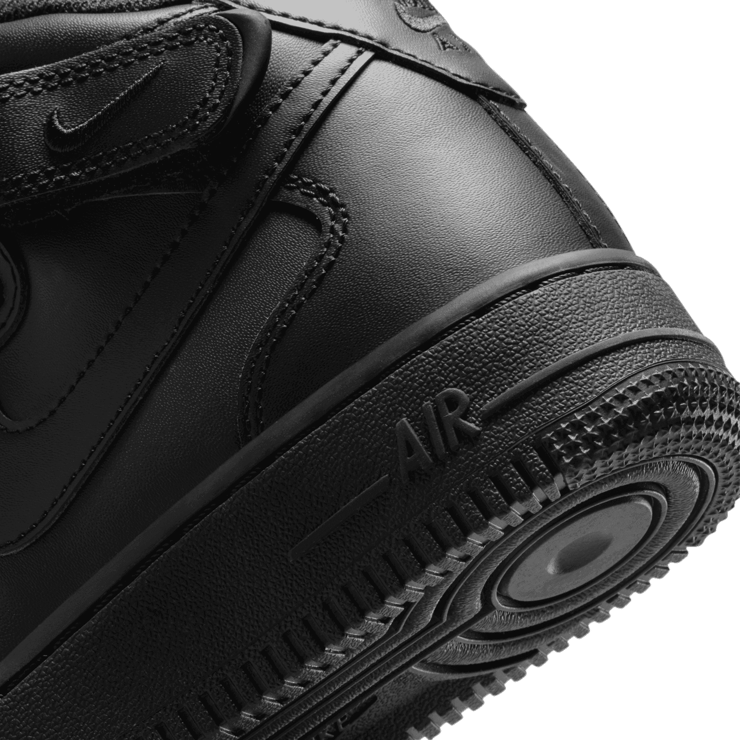 Nike Air Force 1 Mid LE GS 'Triple Black' Angle 5