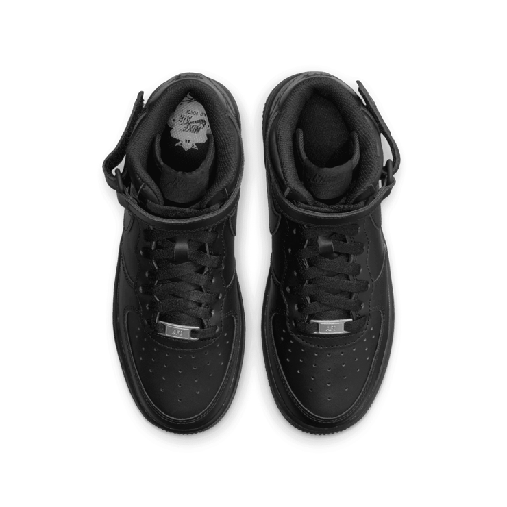 Nike Air Force 1 Mid LE GS 'Triple Black' Angle 1