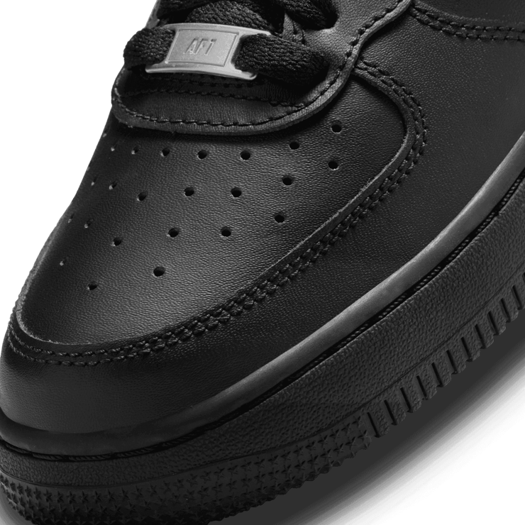 Nike Air Force 1 Mid LE GS 'Triple Black' Angle 4