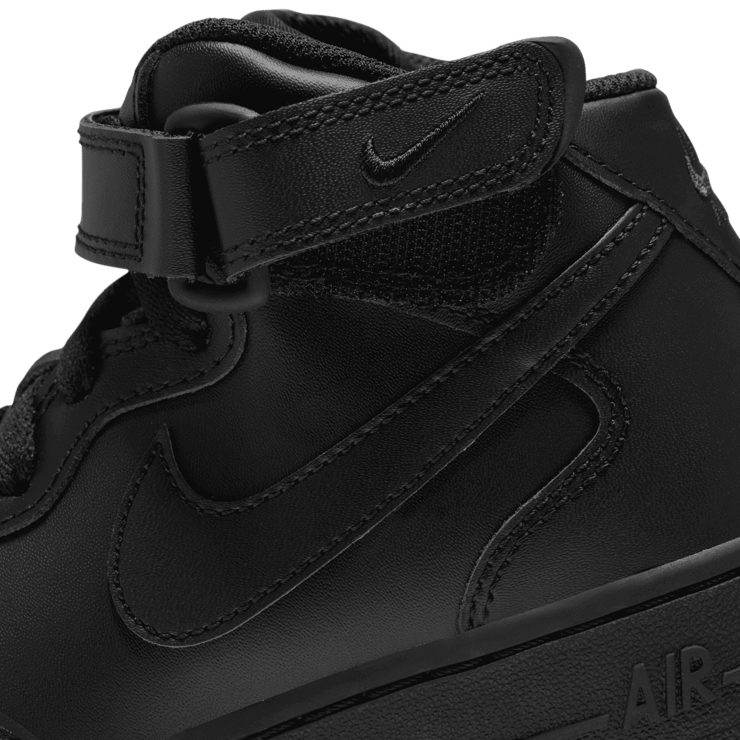 Nike Air Force 1 Mid LE GS 'Triple Black' Angle 6