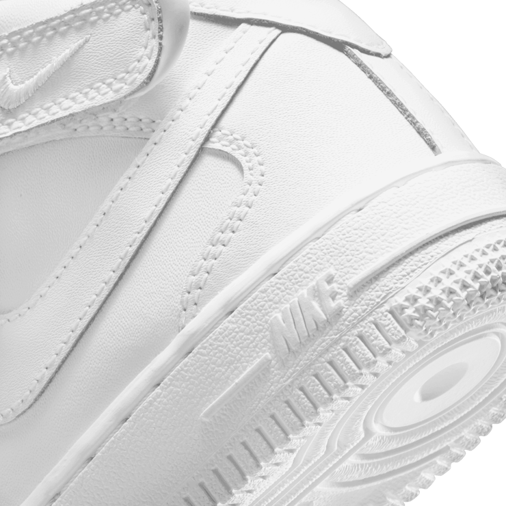 Nike Force 1 Mid LE PS 'Triple White' Angle 4