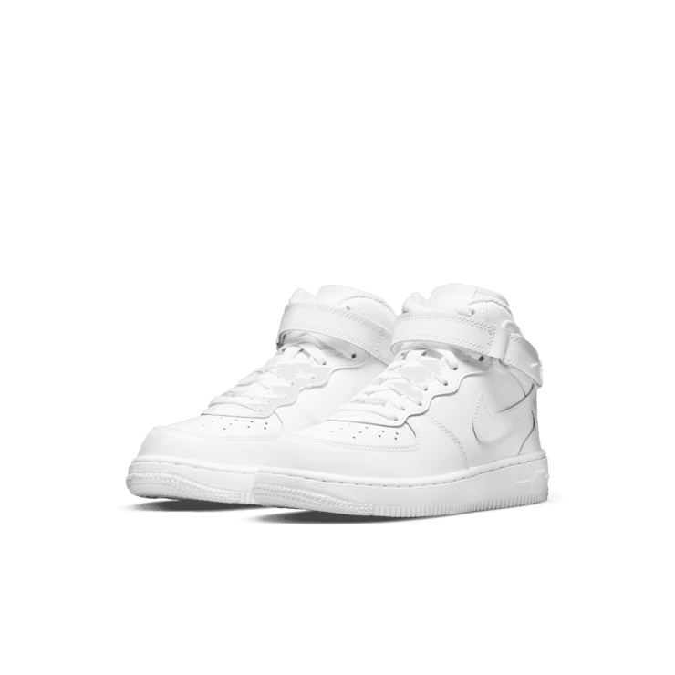 Nike Force 1 Mid LE PS 'Triple White' Angle 2