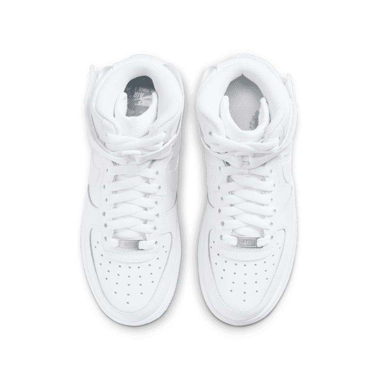 Nike Air Force 1 High LE GS 'Triple White' Angle 1