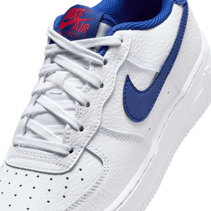 Nike Air Force 1 GS 'White Deep Royal Blue' Angle 4