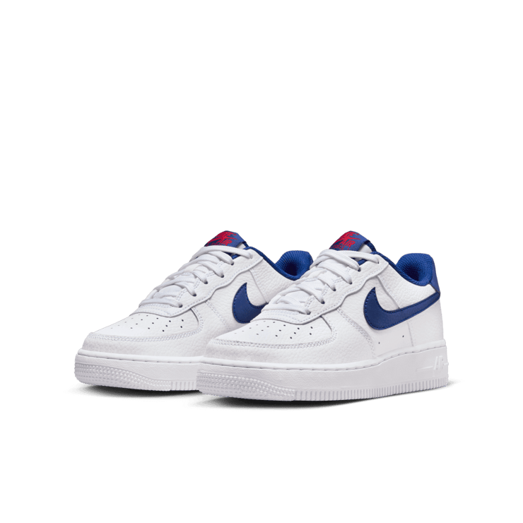 Nike Air Force 1 GS 'White Deep Royal Blue' Angle 2