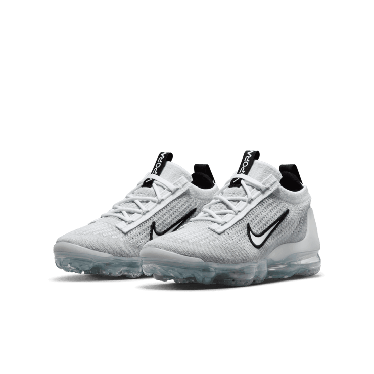 Nike Air VaporMax 2021 Flyknit GS 'White Metallic Silver' DB1550-100