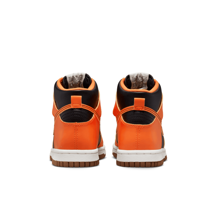 Nike Dunk High Black Safety Orange (GS) Angle 3