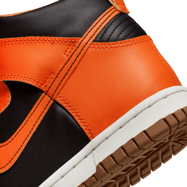 Nike Dunk High Black Safety Orange (GS) Angle 5