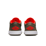 Air Jordan 1 Low SE Light Olive Bright Crimson (W) Angle 3