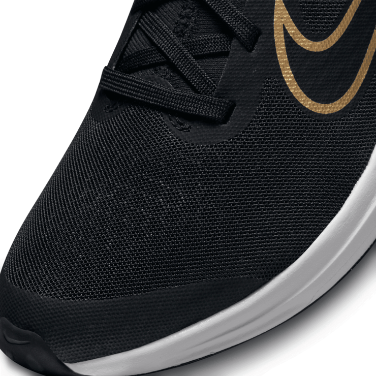 Nike Air Zoom Arcadia 2 GS 'Black Metallic Gold' Angle 5