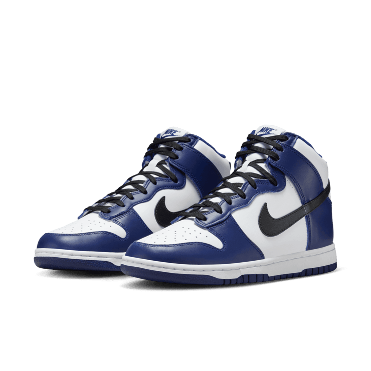 Nike Dunk High White Navy Black (W) Angle 2