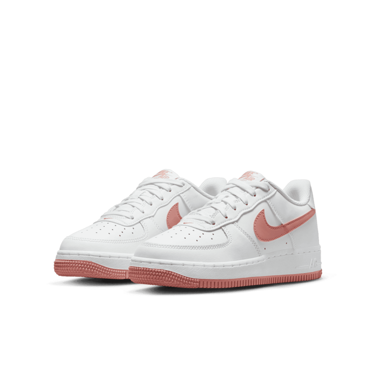Nike Air Force 1 GS 'White Red Stardust' Angle 2