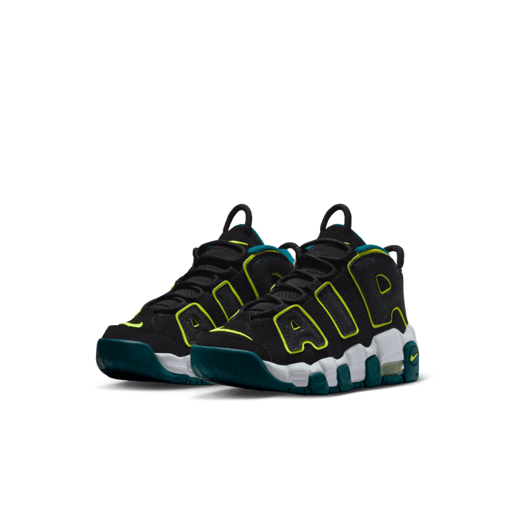 Nike Air More Uptempo PS 'Black Geode Teal' Angle 1