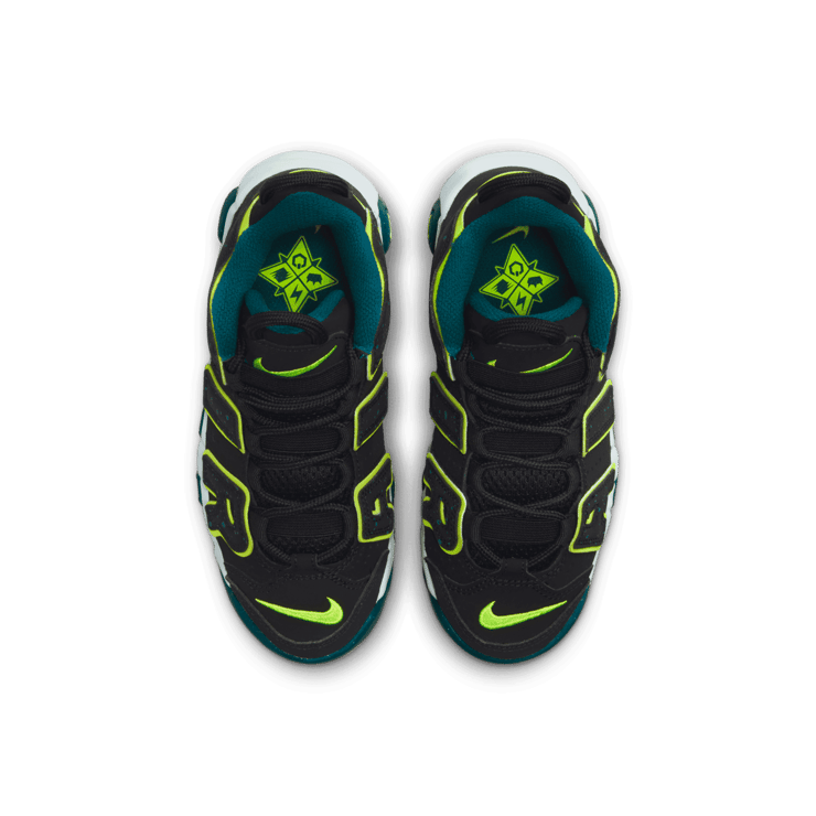 Nike Air More Uptempo PS 'Black Geode Teal' Angle 0