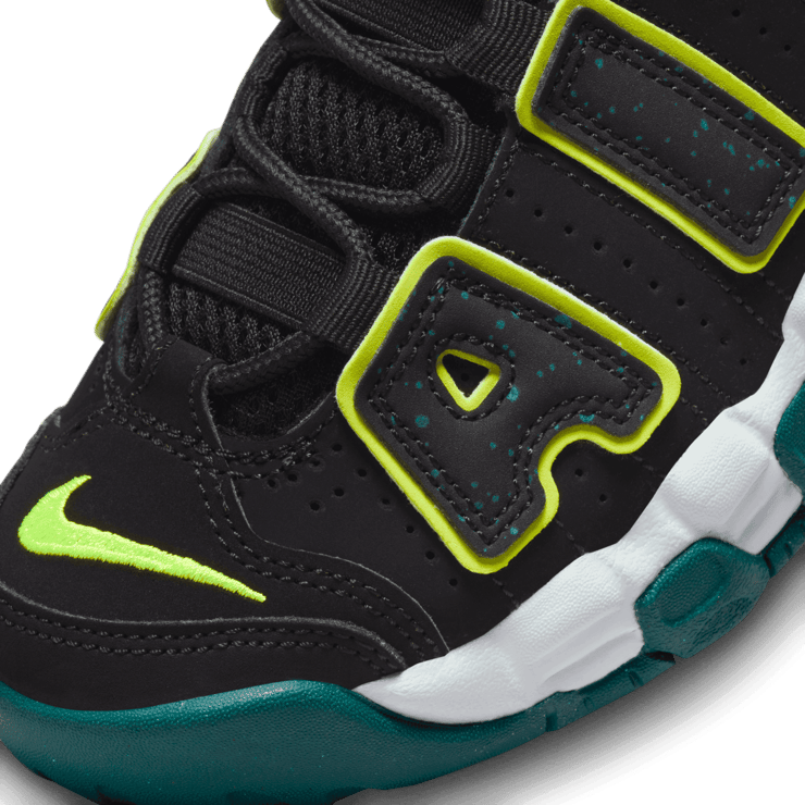 Nike Air More Uptempo PS 'Black Geode Teal' Angle 2
