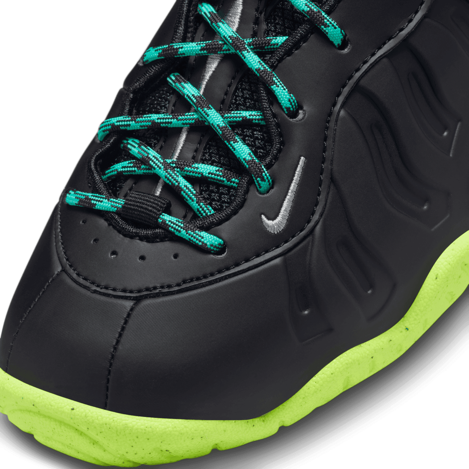 foamposite one black barely green