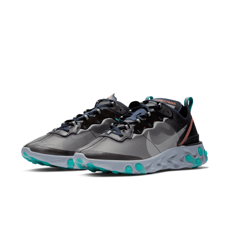 Nike React Element 87 Black Neptune Green Angle 2