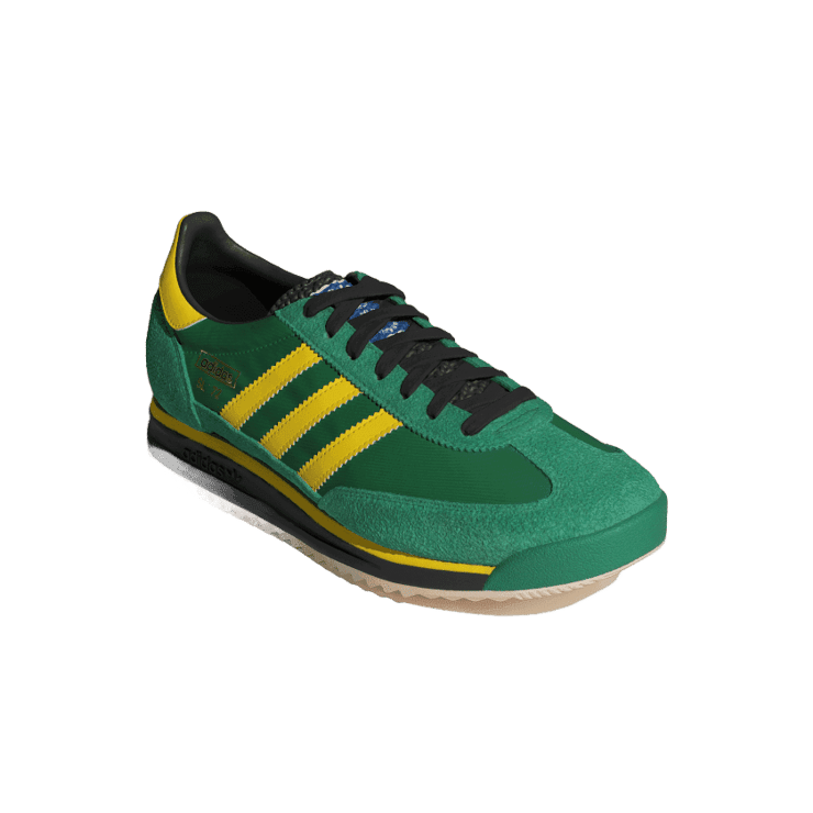 adidas SL 72 RS Green Yellow Angle 2