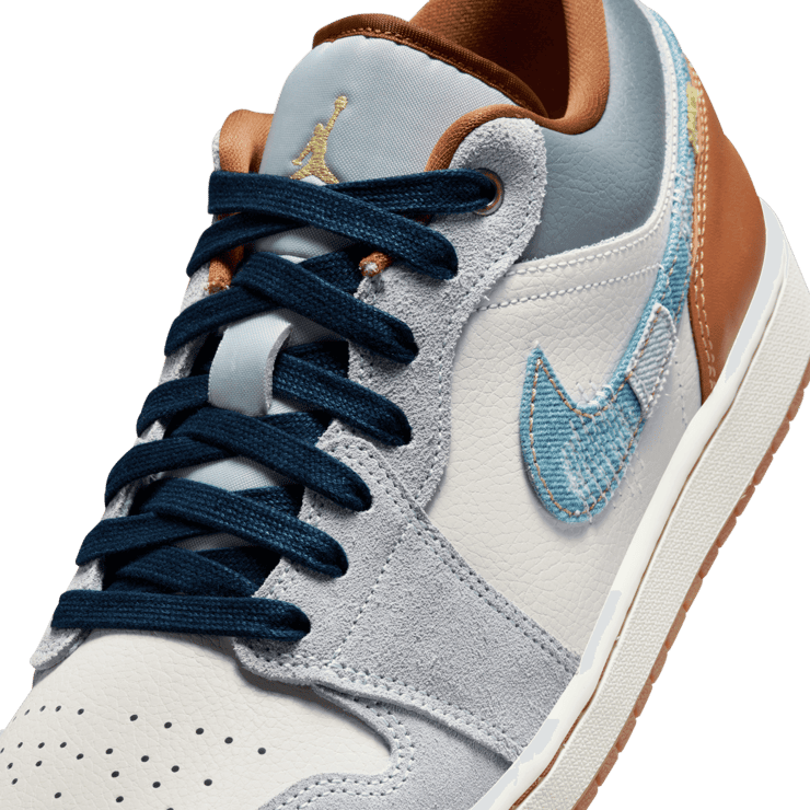 Air Jordan 1 Low SE 'Repaired Denim Swoosh' Angle 4