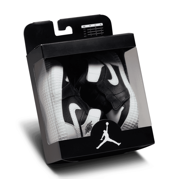 Air Jordan 1 Crib Bootie Black White Angle 5