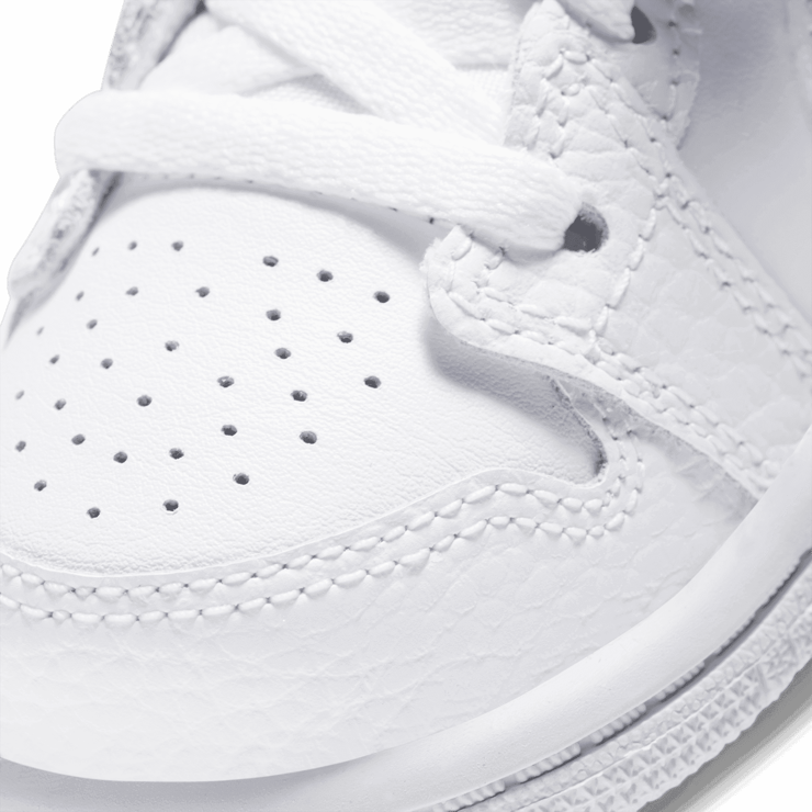 Air Jordan 1 Mid  'Triple White' (TD) Angle 4