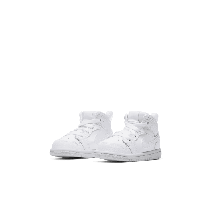 Air Jordan 1 Mid  'Triple White' (TD) Angle 2