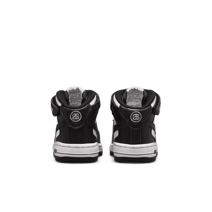 Nike Stussy x Air Force 1 Mid 'Black White' (TD) Angle 3