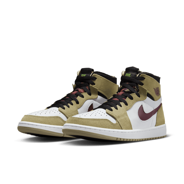 Jordan 1 High Zoom CMFT Neutral Olive Cherrywood Red Angle 2