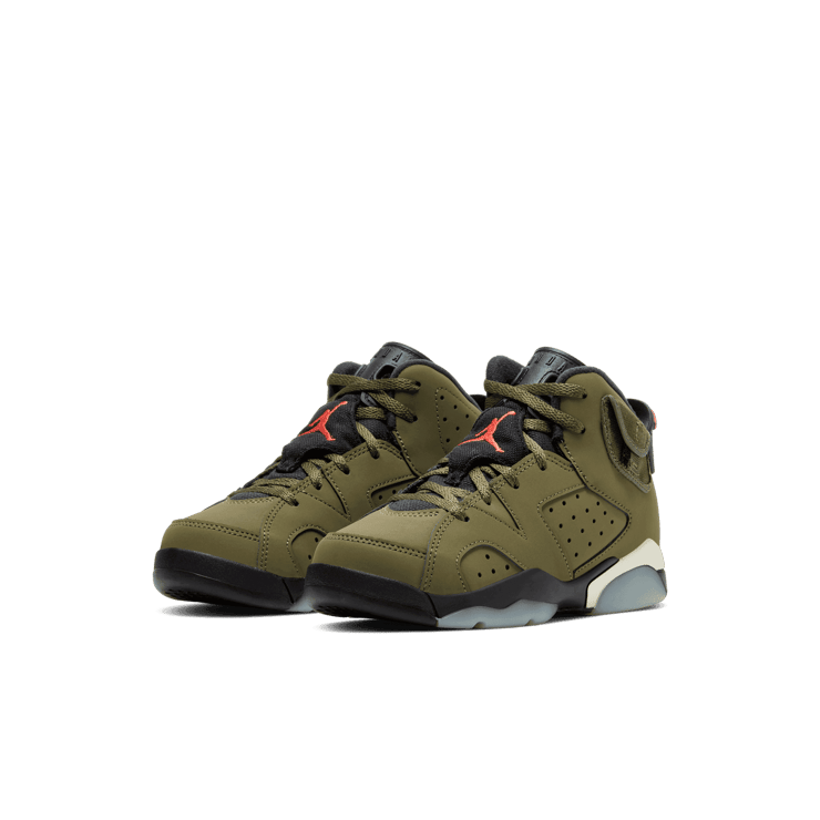Travis Scott x Air Jordan 6 Retro 'Olive' (PS) Angle 2