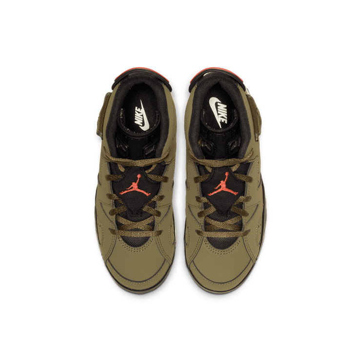 Travis Scott x Air Jordan 6 Retro 'Olive' (PS) Angle 1