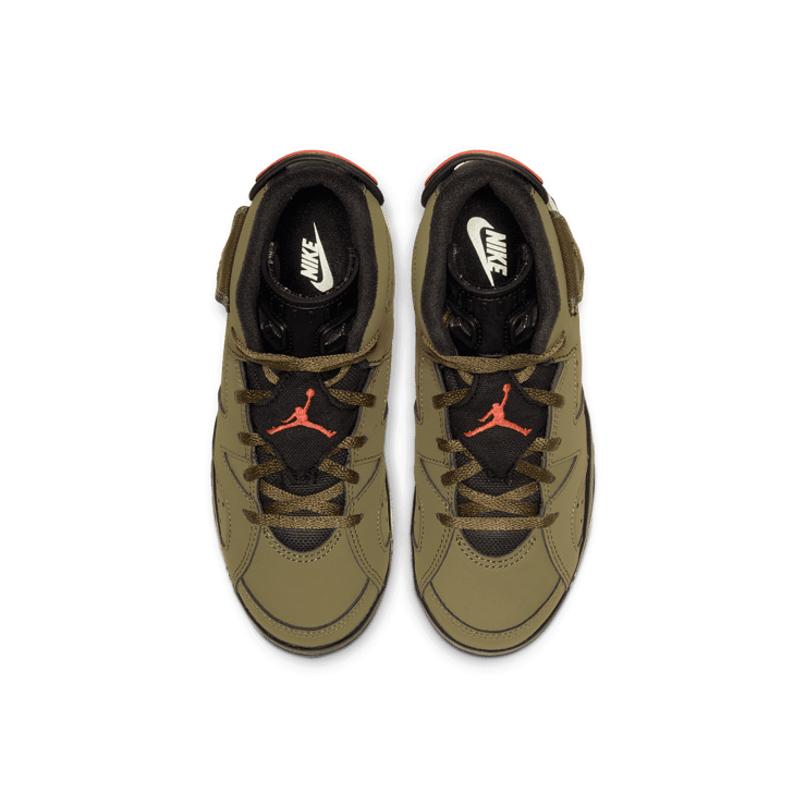 Travis Scott x Air Jordan 6 Retro  'Olive' (PS) Angle 1