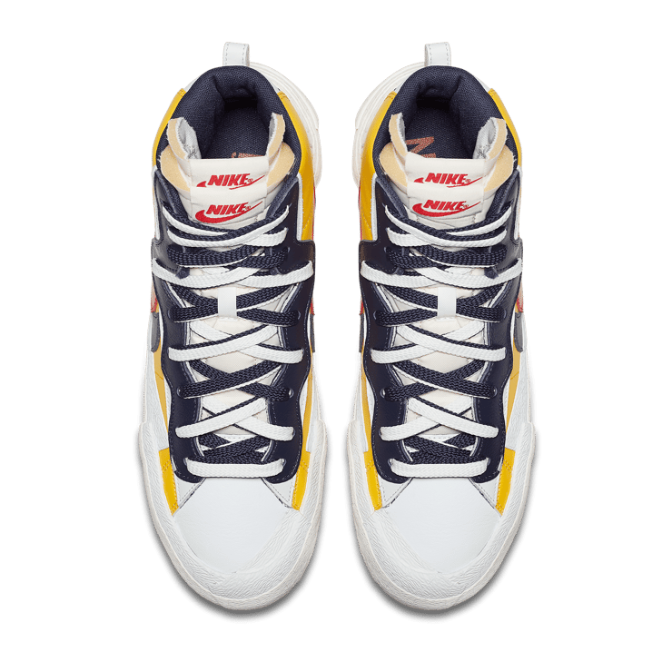 Nike sacai x Blazer Mid 'Maize Navy' Angle 1
