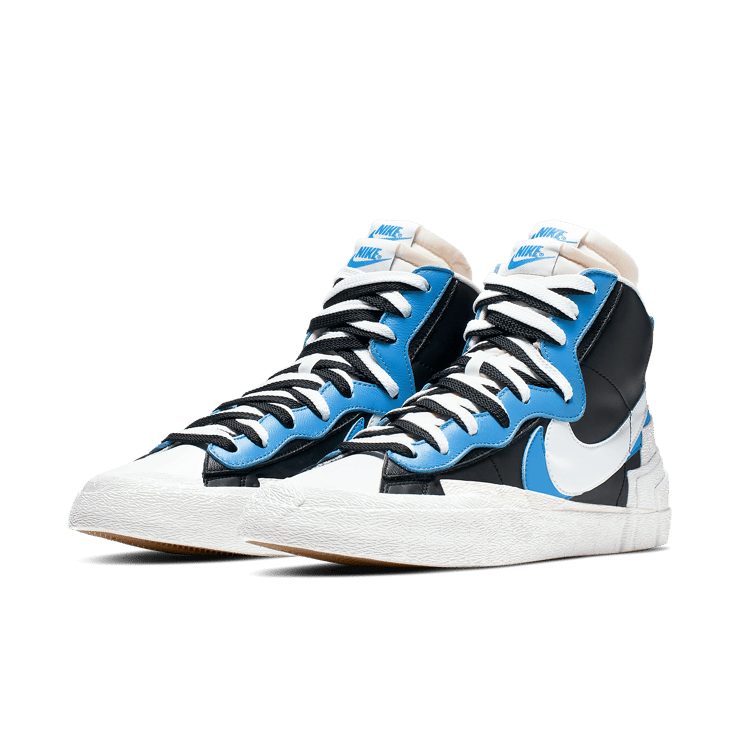 Nike sacai x Blazer Mid 'Black Blue' Angle 2