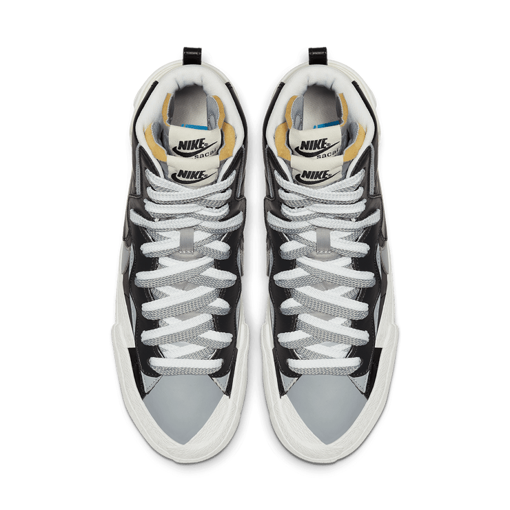Nike sacai x Blazer Mid 'Black Grey' Angle 1