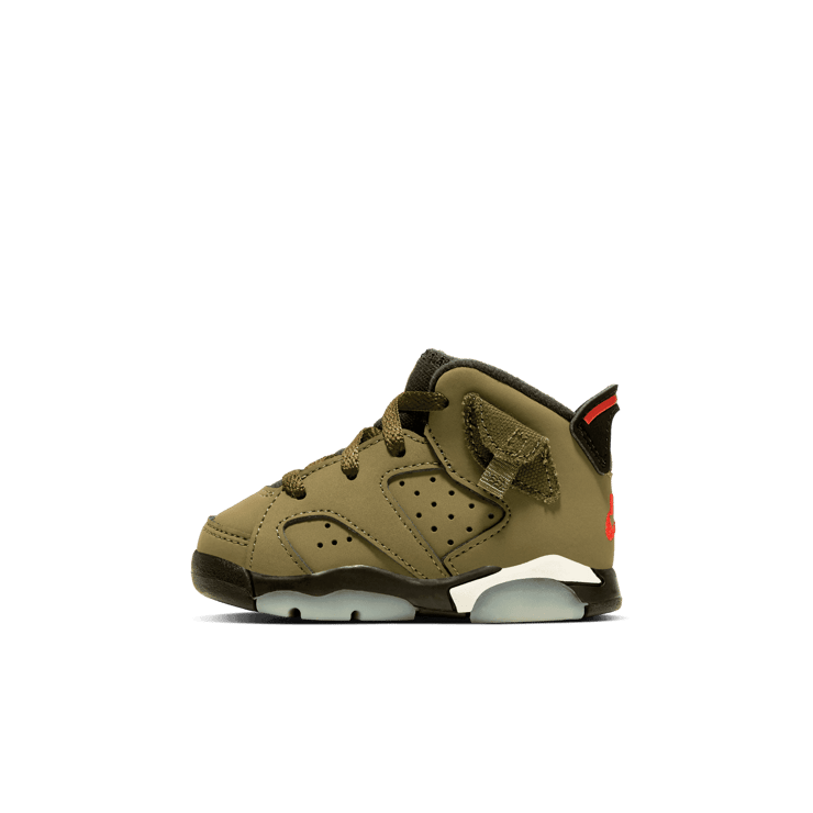 Travis Scott x Air Jordan 6 Retro  'Olive' (TD) Angle 2