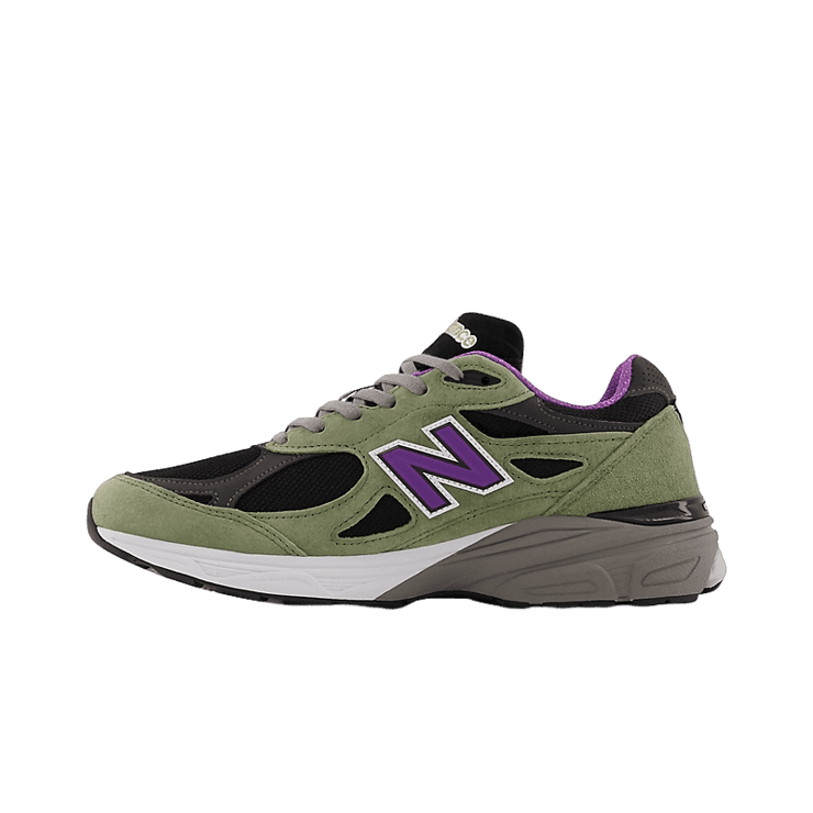 New Balance 990v3 Made In USA By Teddy Santis Green Purple Angle 0