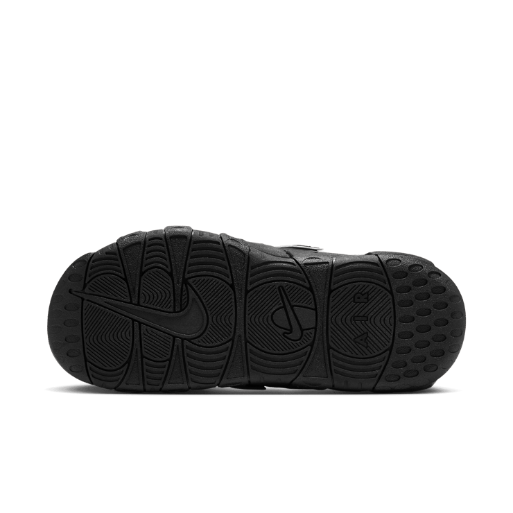 Nike Air More Uptempo Slide Black White Angle 1