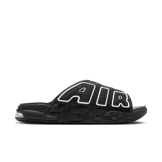 Nike Air More Uptempo Slide Black White Angle 2