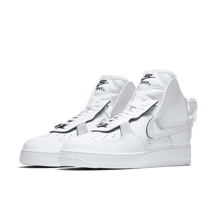 Nike NY x Air Force 1 High 'Triple White' (PS) Angle 2