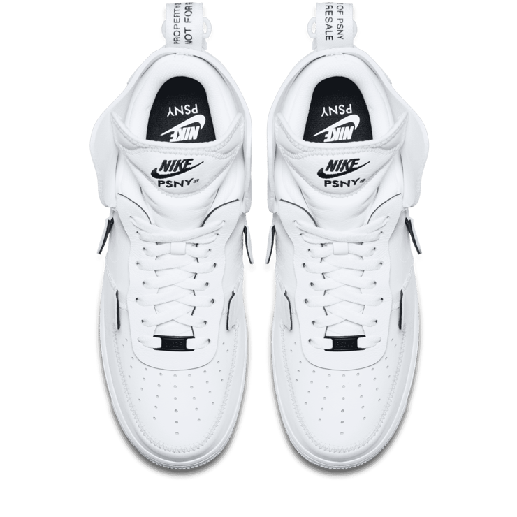 Nike NY x Air Force 1 High 'Triple White' (PS) Angle 1