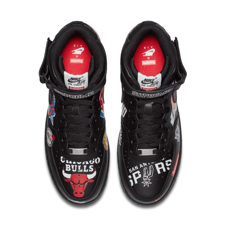 Nike Supreme x NBA x Air Force 1 Mid 07 'Black' Angle 1