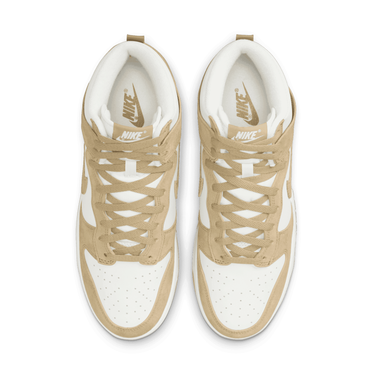 Nike Dunk High Tan Suede Angle 1