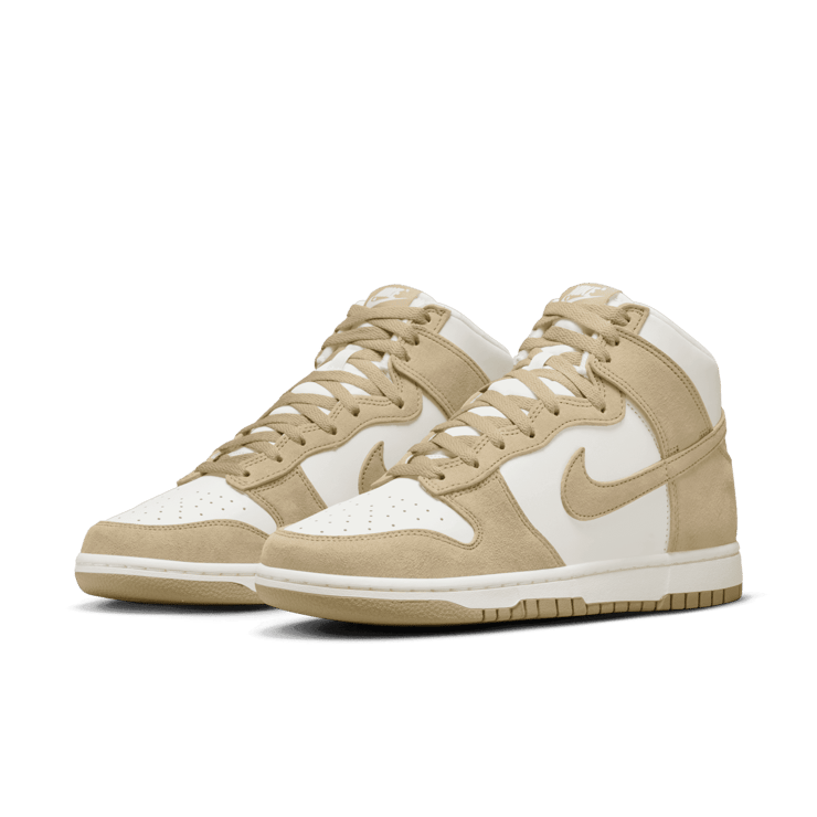 Nike Dunk High Tan Suede Angle 2