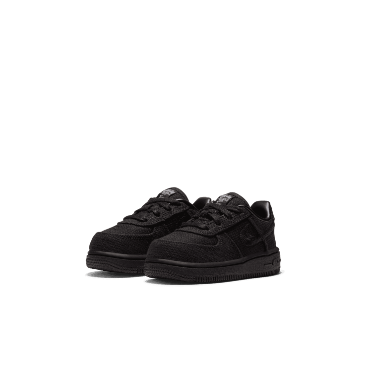 Nike Stussy x Air Force 1 Low 'Black' (TD) Angle 2