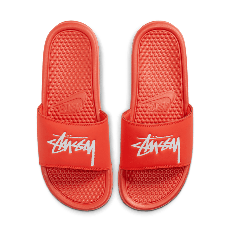 Nike Stussy x Benassi 'Habanero Red' Angle 1