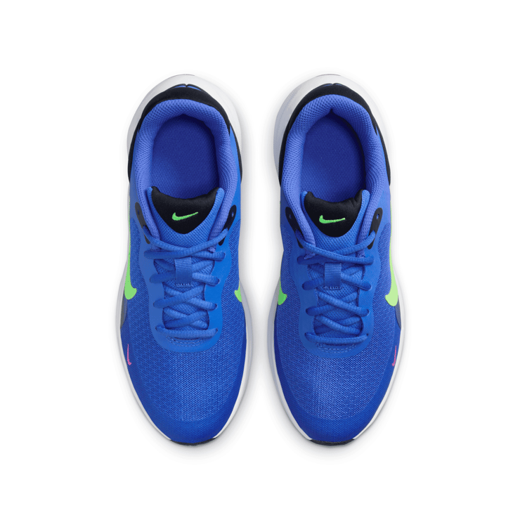 Nike Revolution 7 'Ultramarine Lime Blast' (GS) Angle 2