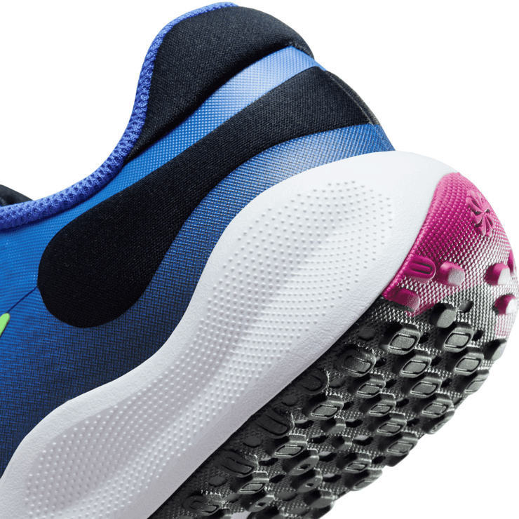 Nike Revolution 7 'Ultramarine Lime Blast' (GS) Angle 5